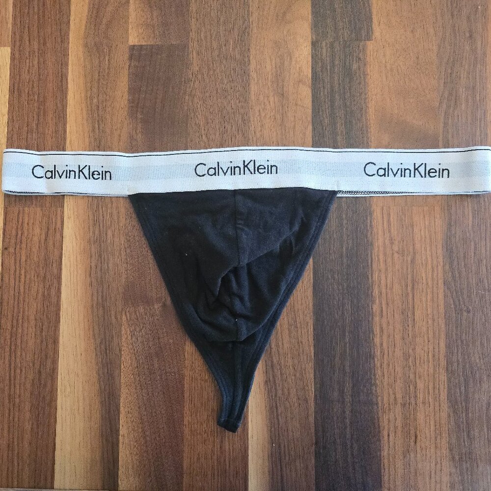 Calvin Klein CK Mens Modern Cotton Stretch Thong Size XL Black